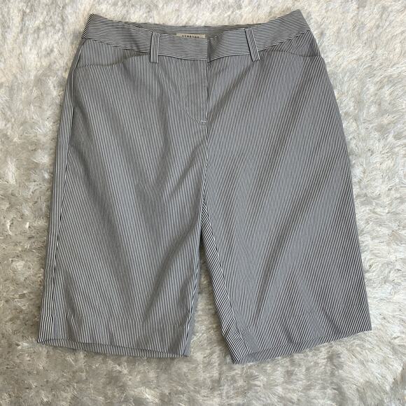 Jones New York Sport Stripe Bermuda Shorts Sz 6 - Picture 1 of 5